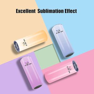 Lot de 50 gobelets isothermes en acier inoxydable à double paroi, blancs, droits, fins, à bord plat, de 20 oz, avec brosse à paille, vente en gros - Product Image 6