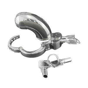 <span class=keywords><strong>Cage</strong></span> <span class=keywords><strong>de</strong></span> <span class=keywords><strong>chasteté</strong></span> en métal entièrement fermée pour <span class=keywords><strong>couple</strong></span>, entraînement alternatif BDSM, marque propre - Product Image 3