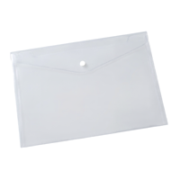 X515 Dossiers en plastique réutilisables format A4 pour l'école et le bureau, enveloppes transparentes en polyéthylène avec fermeture à pression