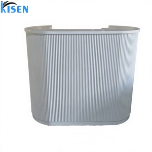 Mostrador de Recepción Semicircular de Metal Kisen, Diseño Minimalista, Muebles de Oficina Duraderos para Uso Comercial - Product Image 1
