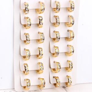Pendientes de Aro, Tipo de Joyería, Pendientes de Cristal de Alta Calidad para Mujer, Pendientes Económicos - Product Image 5