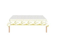 Nappe carrée blanche en PVC moderne, imperméable, personnalisée, imprimée UV/numérique, jetable, pour événements, Eid Mubarak Ramadan
