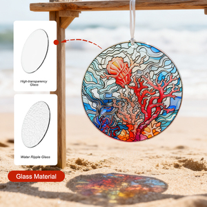 Adornos Colgantes con Patrón de Coral, Decoraciones Navideñas de Arrecife de Coral para Árbol de Navidad, Regalo para Mamá, Abuela, Maestra, Amante del Océano, 6.3 Pulgadas - Product Image 6