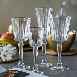 Оптовая продажа креативные хрустальные толстые винтажные бокалы в Вертикальную Полоску с тиснением бокалы для шампанского флейты в рубчик - Product Image 5