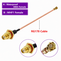 Adaptateur U.FL MHF femelle vers SMA femelle étanche, câble coaxial RF Pigtail pour extension d'antenne WIFI MHF RG178