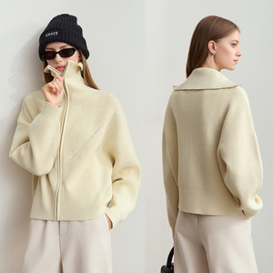 <span class=keywords><strong>Cardigan</strong></span> in Maglia Acrilica <span class=keywords><strong>con</strong></span> Zip e Collo a V, Stile Rilassato, da <span class=keywords><strong>Donna</strong></span>, Abbigliamento Autunnale, Morbido, Caldo e Spesso, Maglione Corto - Product Image 2