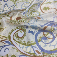 100% tissu de soie imprimé numérique, tissu de soie avec motif Floral, 16mm, Charmeuse en soie pour dame