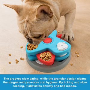 Assiette interactive pour animaux de compagnie en PP de qualité alimentaire, distributeur de nourriture lent anti-étouffement, accessoires pour animaux de compagnie pour animaux qui mangent rapidement - Product Image 2