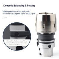 Porte-outil haute puissance HSK63A-C32 pour machine à cinq axes haute vitesse, support de fraise en acier au tungstène, haute précision, droit
