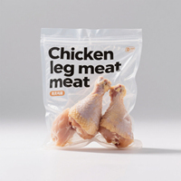 Sac sous vide avec impression personnalisée finition brillante sac en mylar de qualité alimentaire étanche à l'humidité et anti-corrosion pour viande de cuisse de poulet