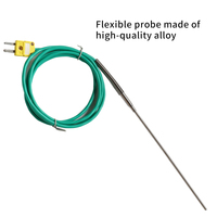 Termopar blindado tipo K Pt100, termopar de sonda de WRNK-191, alambre de goma de silicona suave resistente a altas temperaturas