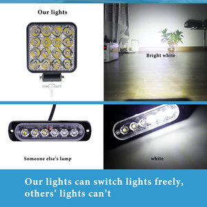 Faro da Lavoro a LED 12V 16SMD per Auto, Super Luminoso, Impermeabile, per Fuoristrada, Camion, SUV, Trattori, Accessori Auto - Product Image 2
