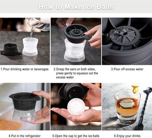 Nhựa <span class=keywords><strong>Ice</strong></span> <span class=keywords><strong>Cube</strong></span> khay và <span class=keywords><strong>Ice</strong></span> ball maker với nắp cho <span class=keywords><strong>Ice</strong></span> Cream làm - Product Image 5