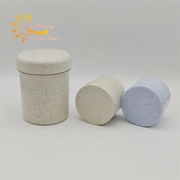 Pot en paille de blé biodégradable et écologique pour gommage corporel naturel, grand format, avec insert, pour soins de la peau