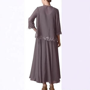 فساتين سهرة رسمية أنيقة بتطريزات وقصة A-Line لأم العروس - Product Image 3