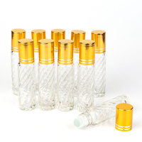 Rouleau d'huile essentielle sur les bouteilles en verre de rouleau de logo personnalisé de parfum 10ml pour les huiles essentielles