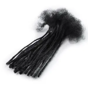 Cheap Naturel Dreadlocks 100% Human Hair Natural Black Handmade Crochet Dreadlocks Hair Products 0.2cm width