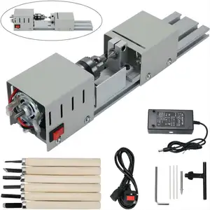 Micro Bead Lathe đánh bóng và cắt hạt vòng Bead máy mini DIY chế biến gỗ Lathe