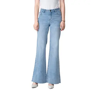 2023 pantaloni Casual a gamba larga Jeans donna vita alta pantaloni larghi dritti in Denim pantaloni lunghi Oversize Jeans donna gamba larga