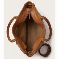 Sac fourre-tout en cuir PU avec bandoulière tressée, sac à main grande capacité pour femme, ceinture amovible, logo personnalisé
