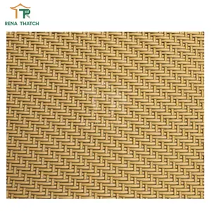 Synthetic rattan basketweave herringbone weave artificial rattan weave material synthetic rattan mat suppliers