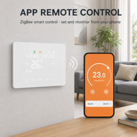 Thermostat Zigbee de pièce numérique HY101BW pour chauffage de chaudière à gaz Programmable 4 * AAA batterie/USB alimentation Thermostat intelligent