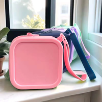 2025 sac à cosmétiques carré étanche à la mode pour les femmes voyage en Silicone souple avec fermeture à glissière motif de lettre
