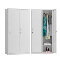 Armoire penderie industrielle en acier thermolaqué Armoire métallique autoportante verrouillable avec étagères réglables Gain de place