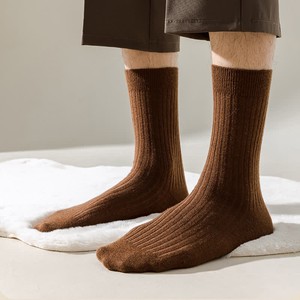 39% Wool Autumn and Winter <strong>Men's</strong> Warm Merino Wool <strong>Socks</strong> Thickened Double Needle Seamless <strong>Cashmere</strong> <strong>Socks</strong> - Product Image 1