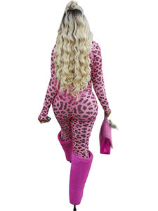 Özel Tasarım Leopar Desenli 2 Parça Takım Günlük Sokak Kıyafetleri Kadın 2026 Y2K Moda Uzun Kollu Fermuarlı Kapüşonlu Crop Top Pantolon Takımı - Product Image 6