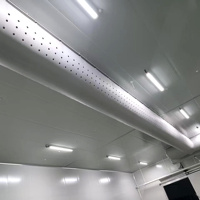 Conduit d'air rond en tissu, gaine textile ignifuge en polyester pour la ventilation des entrepôts et des installations frigorifiques
