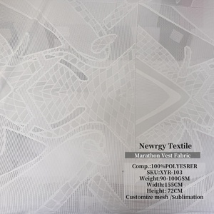 2025 Tela 100% Polyester jacquard Wicking đan trực tiếp nhà máy dệt 100gsm vị trí lưới cho thể thao Marathon vest - Product Image 1