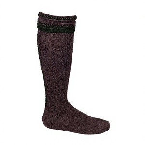 Premium Formal <b>Winter</b> Alpine Heritage Bavarian High Knee <b>Socks</b> Twin Colors Comfortable Wool/Spandex Cultural Outfit Accessory - Product Image 1