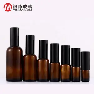 Kosmetik verpackung 5ml 10ml 15ml 30ml 50ml 100ml Leeres Bernstein parfüm Fein nebel Glass prüh flasche mit Sprüh gerät