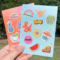 Kişiselleştirilmiş özel baskı karikatür sevimli altın folyo kırtasiye öpücük Cut Sticker Sheet paketi