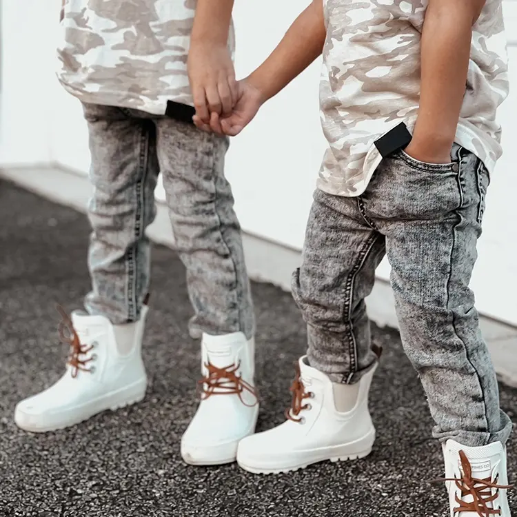 Hot Selling Acid wash Slim Fit Jeans Pants For Baby Boys Stretchy Soft Material Kids Jeans