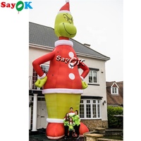 Décoration de jardin gonflable de Noël, monstre gonflable géant Grinch