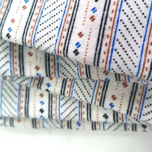 CVC printed flannel fabric factory Iraq stripe designs