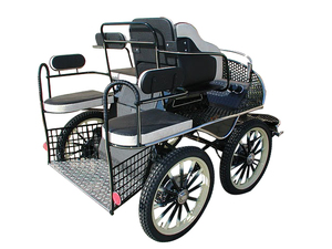 Calèches, chariot à chevaux, charrette à chevaux noire ZD-PM05 pour visites de Marathon, à vendre - Product Image 3
