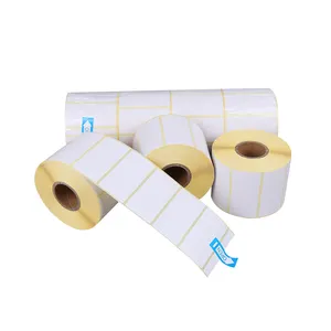 Rotolo di etichette con stampa termica rotonda Eco personalizzata rotolo di etichette adesive a trasferimento termico per registratore di cassa economico 100x150