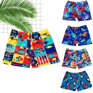 Venta al por mayor Little Boys Beach Swim Trunks Custom Cómodo 0-16Y Kids Baby Boy Swimwear Shorts