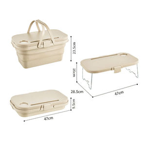 Bán Hot ráp bồn tắm với xử lý tiết kiệm không gian cắm trại lưu trữ container di động ngoài trời gấp Dã Ngoại thùng hộp giỏ - Product Image 2