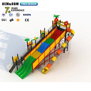 GREENGUARD Toboggan en plastique renforcé de fibre de carbone pour enfants, équipement de terrain de jeu extérieur pour enfants, lieu de villégiature - Product Image 2
