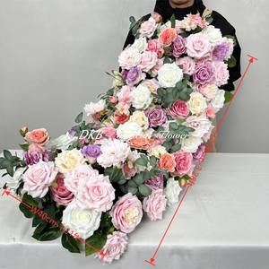 Fleurs artificielles de luxe en soie, modernes et réalistes, violettes, pour allée, centre de table, scène de mariage, fête, maison - Vente en gros - Product Image 2