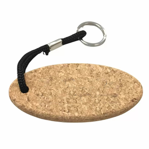 Wholesale Wooden Keychains Custom Logo Floating Wine Cork Keychain