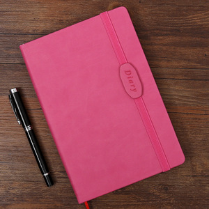Custom A6 Students Binding Hardcover A5 Diary Journal <strong>Notebook</strong> with Logo Printing Promotional PU Leather Hard Cover <strong>Notebooks</strong> - Product Image 4