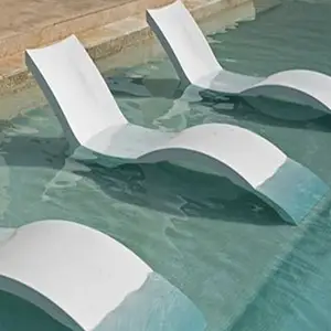 2023 modern design outdoor luxury fiberglass lounge chair patio hotel beach s shaped shallow pool chaise side sun loungers