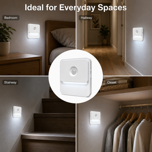 Dual-Sided Rechargeable <b>Motion</b> <b>Sensor</b> <b>LED</b> Night <b>Light</b>, 6000K Stepless Dimmable Type-C Wall <b>Light</b> for Bedroom Hallway Stairway - Product Image 3