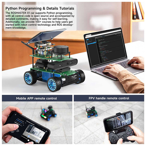 Rosmaster X1มอเตอร์พลังงานสูงและยางแรงเสียดทานสูงโดยอาศัยระบบปฏิบัติการ ROS Robot และการเขียนโปรแกรมแบบ Python - Product Image 6