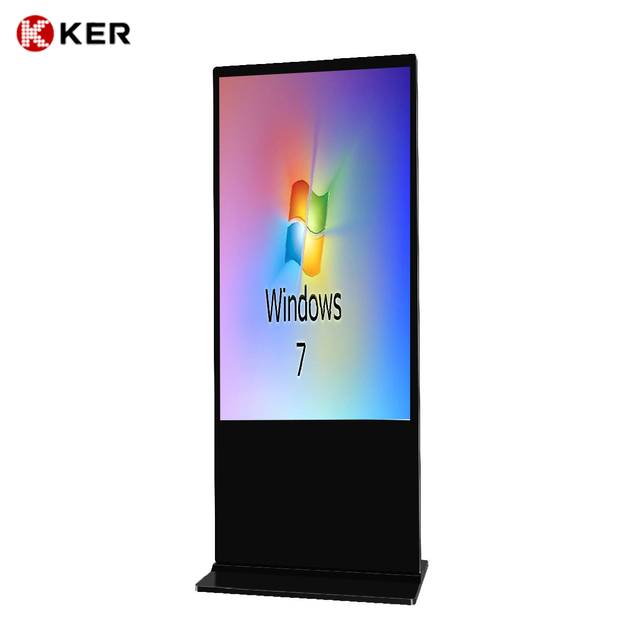 Ker Factory Price 43/49/55/65/32" Digital Poster Interactive Kiosk Commercial LCD Wall Mount Stainless Steel Shopping Mall